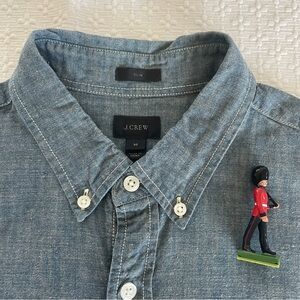NWOT J.Crew Men's M Slim Fit Japanese Chambray Shirt Retail $98